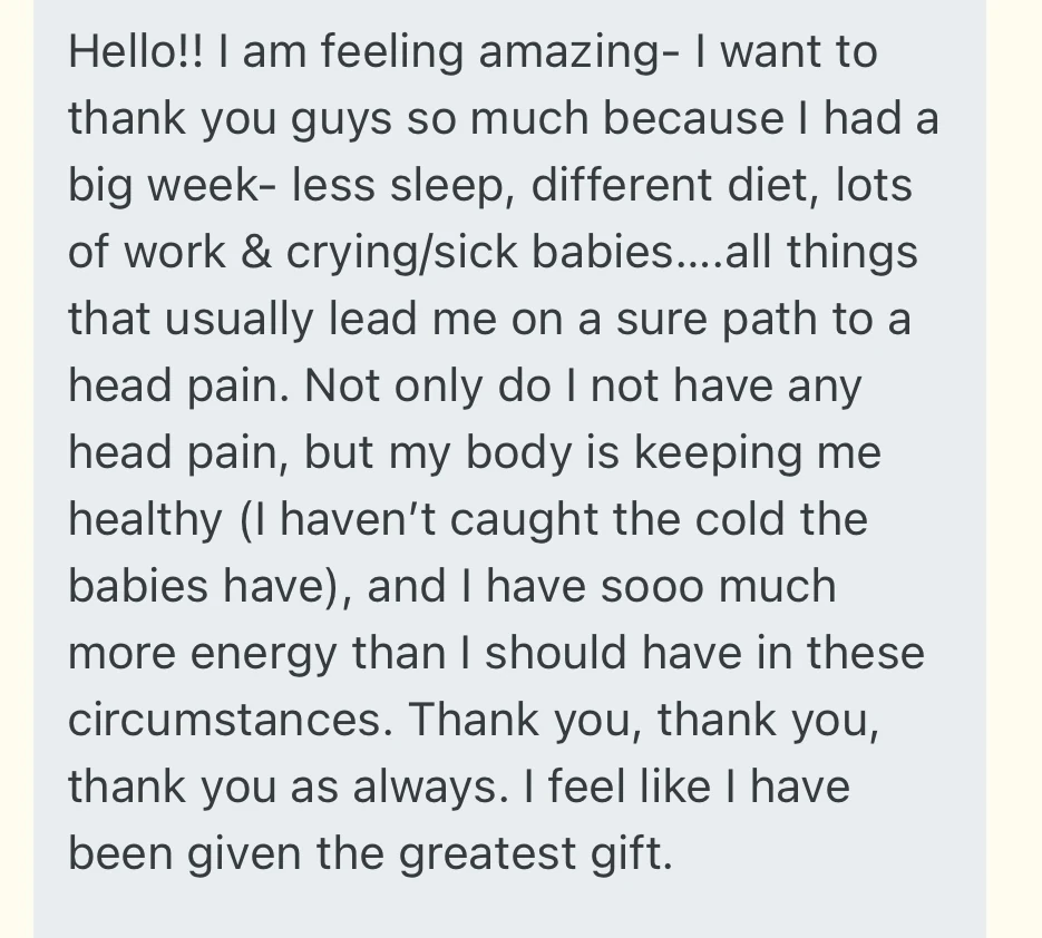 Ali's original message